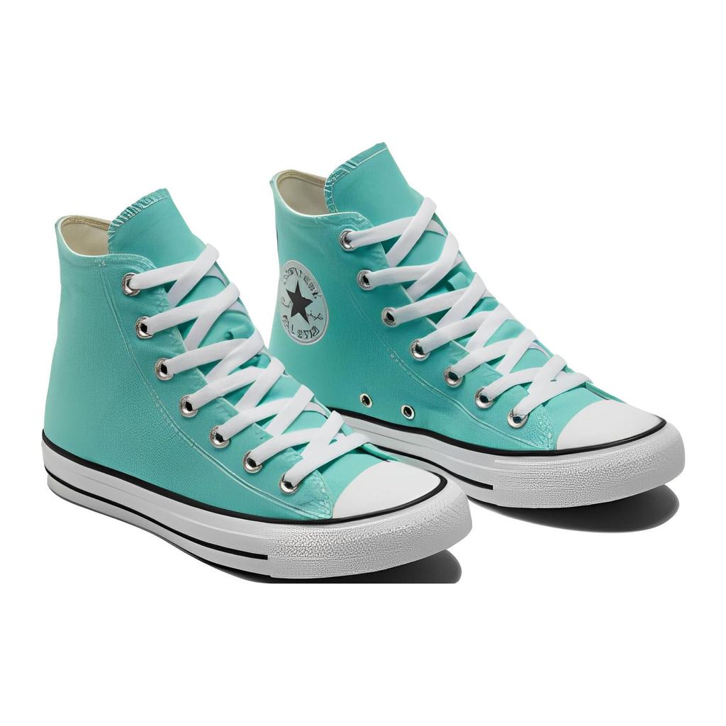 Converse Chuck Taylor All Star Trendy Pohodlné Protiskluzové Odolné Plátěné Boty s Vysokým Svrškem Unisex Tenisky Zelené A03796C