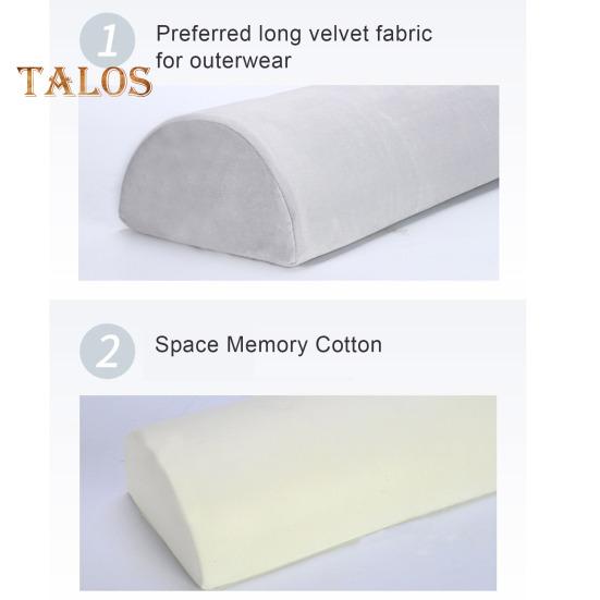 Almohada de media luna para piernas, espalda y rodillas, almohada de espuma viscoelástica debajo de las rodillas con funda lavable a máquina para mayor comodidad en los tobillos y los pies.