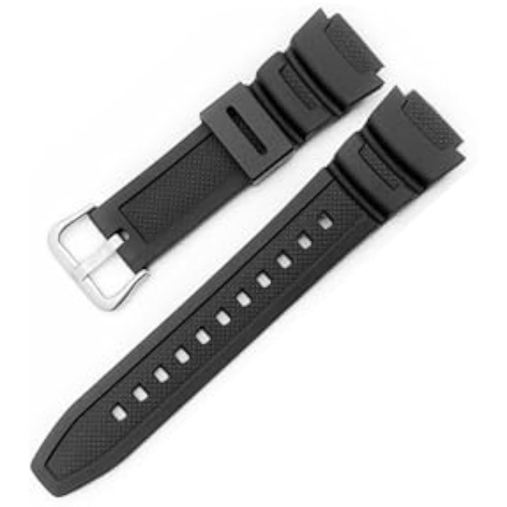 for Casio Replacement Band Silicone Material Mounting Width 18mm Diving Waterproof Rubber Strap R...