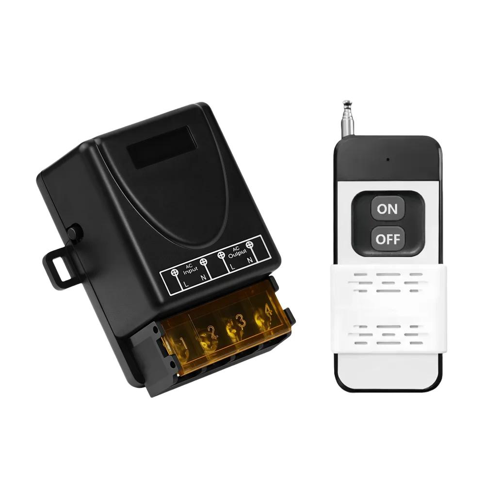 AC 110V 220V 30A Relay Wireless Remote Control Switch System RF 433Mhz Transmitter On Off for Water Heaters Ceiling LED Lamp