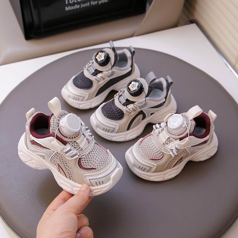 Children's sports shoes boys' shoes 2025 spring new medium and small children's mesh casual shoes running shoes girls' dad shoes