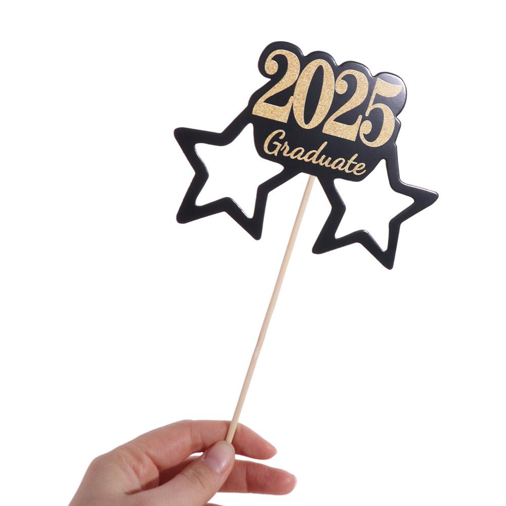 25 Stück Abschlussjahrgang 2025 2025 Fotoautomaten-Requisiten Glückwunsch Verkleidungskostüm Maske Partygeschenke