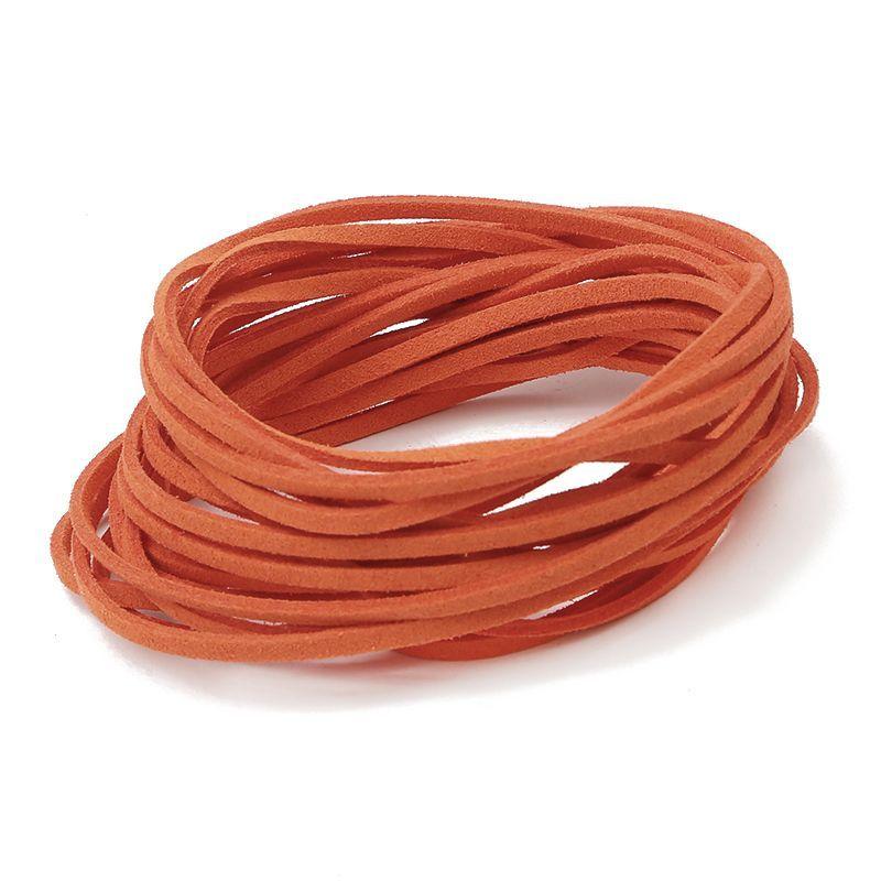 4 Meters Long 3mm Wide Korean Fleece Rope Deerskin Strap Suede Gift Box Decorative Ribbon Imitation Leather Rope DIY Jewelry