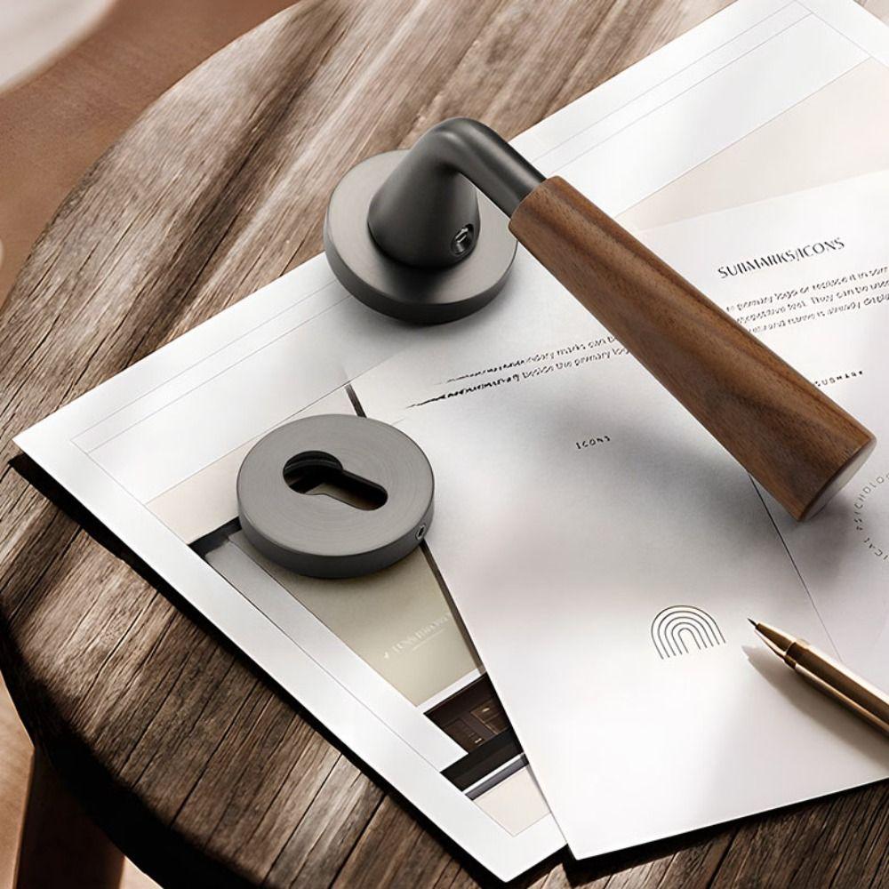 Magnetic Door Lock Wood Grain Safety Locks Simple Design Magnetic Lock  Bedroom Use