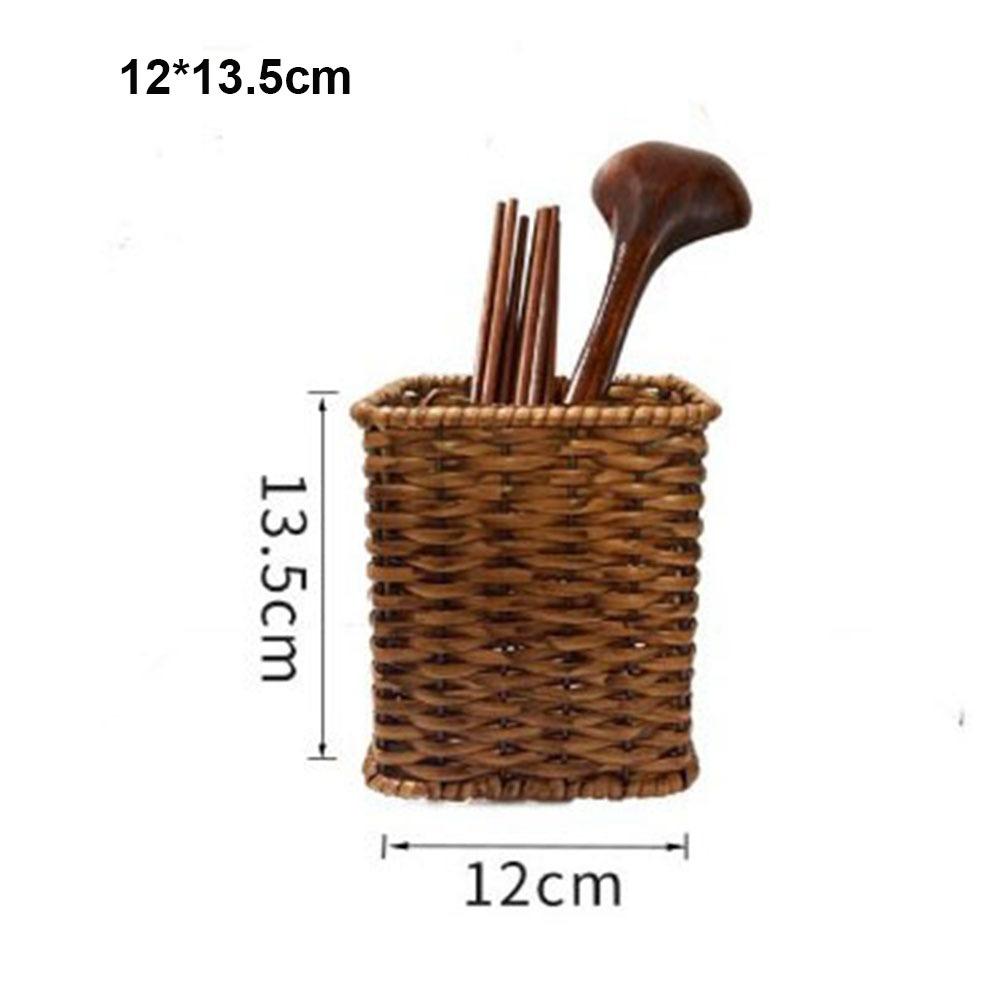 Household Rattan Wicker Woven Serving Baskets Rattan Basket  Restaurant Serving Tabletop Display