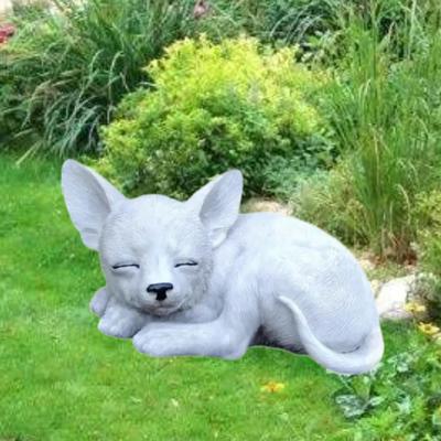 Garten Fuchs Figur Schlafen Skulptur Haustier Hof Kunst Veranda Terrasse Harz Dekorationen Geschenk Rasen Hause