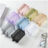 Mesh Storage Pouch Bag for Coin Earphone Cable Charger Cable,Small Zipper Makeup Cosmetics Organizer Bag for Lipstick Travel