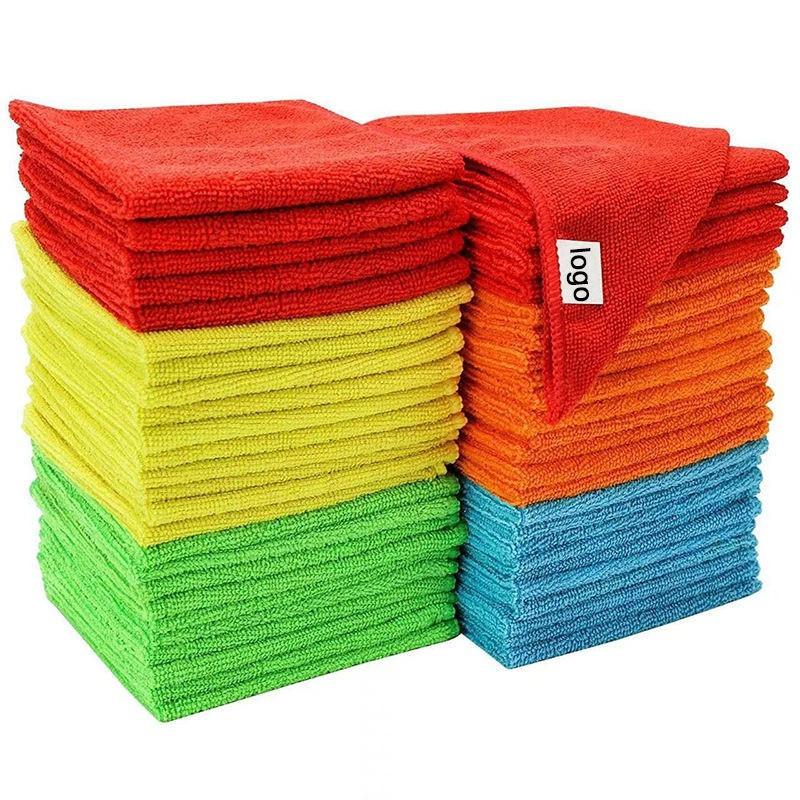 5Pcs 30x30cm Square Water Absorbing Kitchen Dishwashing Towels Household Car Cleaning Cloth Multifunctional Rag