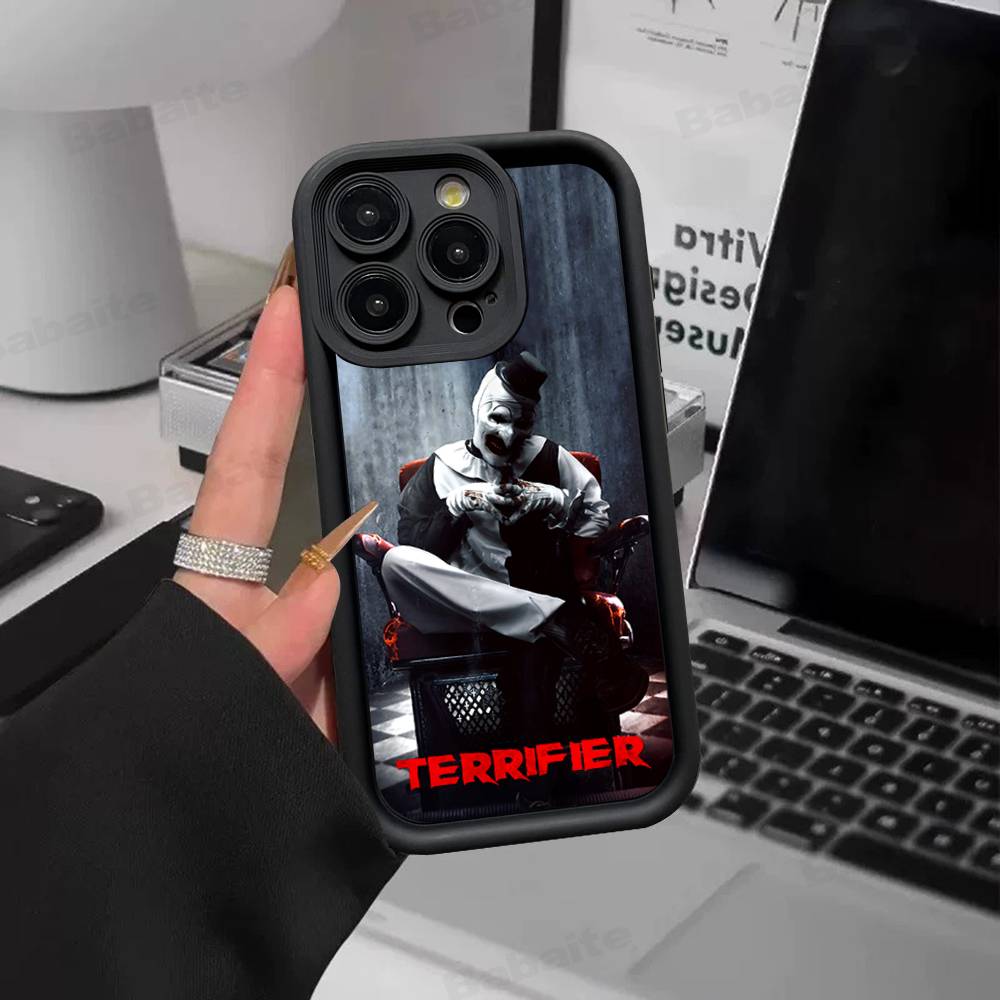 

T-Terrifier Funny Horror Phone Case For IPhone 17 16 15 14 Plus 13 12 11 Pro Max Silicone Cover iPhone 17