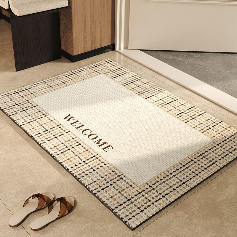 Высококачественный французский минималистичный нескользящий моющийся кожаный коврик для прихожей 40x60 cm