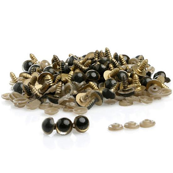 100 Pcs 8-20mm Plastic Safety Eyes for Teddy Bear Doll Animal Puppet