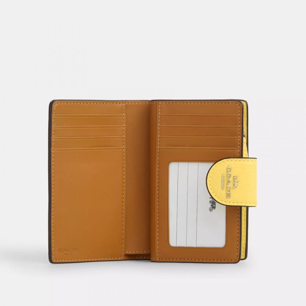 Coach Medium Corner Zip Wallet Dark Stone