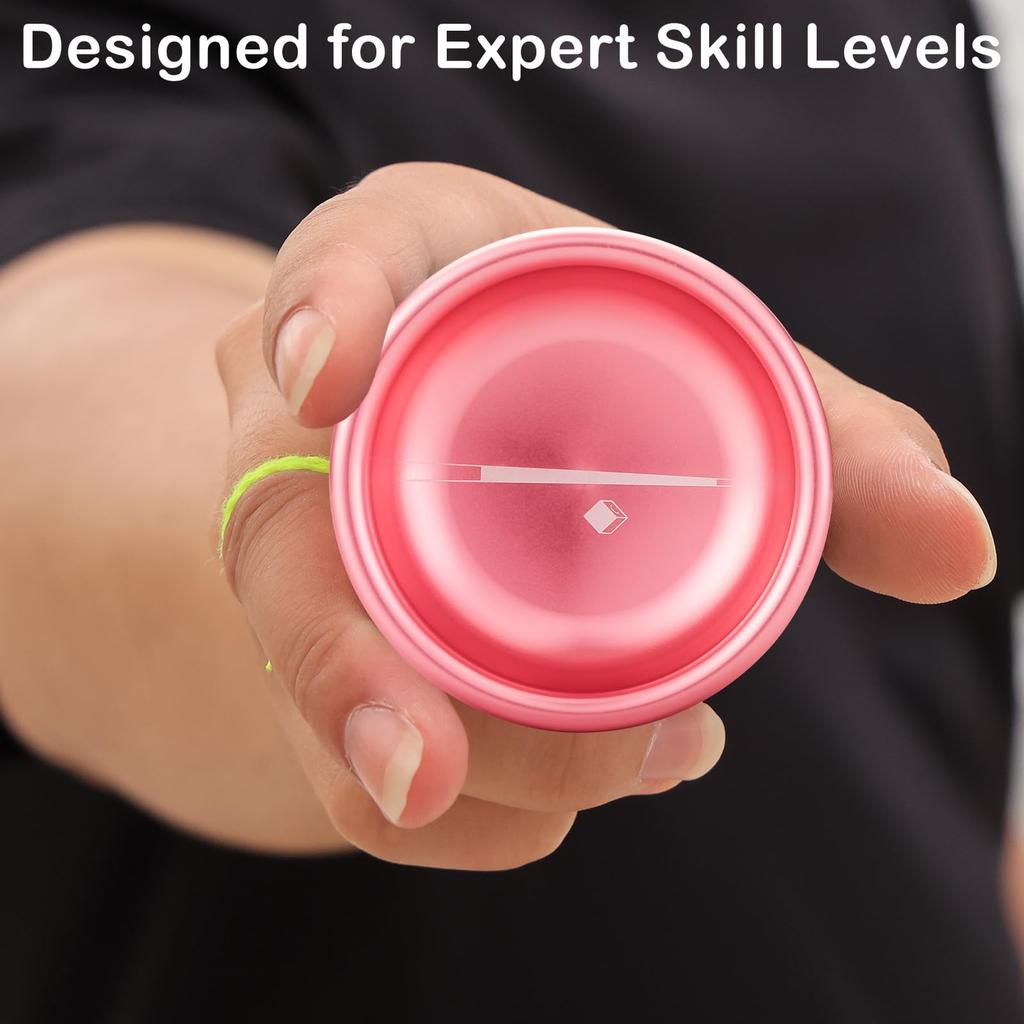 WATIEOBOO Yo-Yo Metalic Profesional Reactiv pentru Copii și pentru Nivel Intermediar și Avansat, Model Profesional pentru Trick-uri cu Șnur, pentru Începători, Non-Reactv