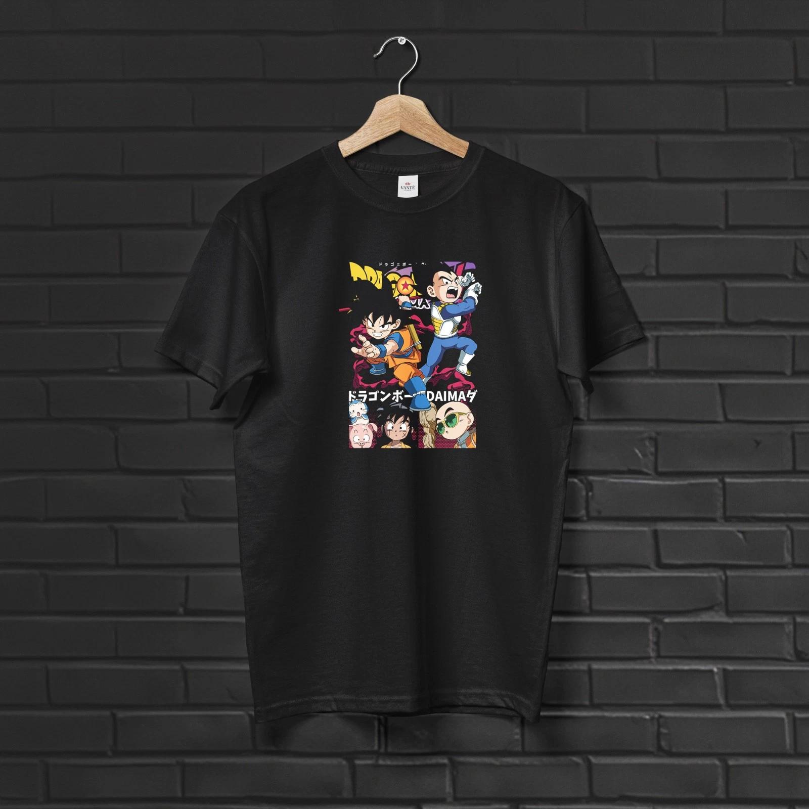 

Mini Goku & Vegeta DAIMA T-Shirt Graphic Tee Mens Unisex Cotton Streetwear M