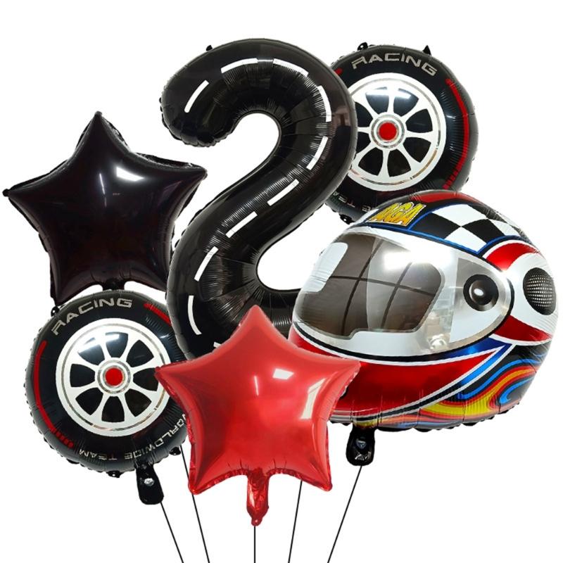 High Quality 40 Inch Aluminum Foil Racing Balloon Set with Sturdy Portable Construction Ideal for Indoor Outdoors Party Use