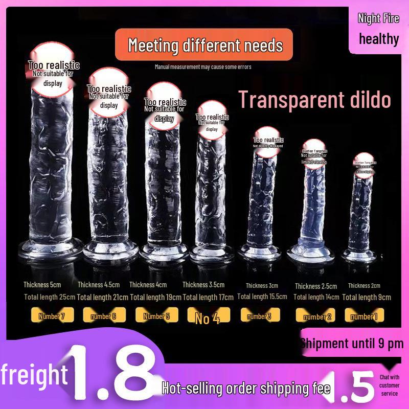 Yongai Crystal Transparent Simulation Dildo for Adults