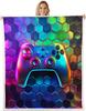 Airplane Kids Blanket Cartoon Plane Pattern Fleece Throw Baby Room Decor Travel Theme Cozy Bed Cover