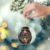 8CM Acrylic Wishing Bottle 2D Flat Pendant Car Pendant Ornament Christmas Ornament Christmas Tree Pendant