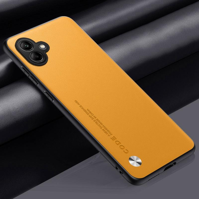 Luxusní PU kožené pouzdro pro Samsung Galaxy A06 zadní kryt matný silikonový nárazuvzdorný kryt s plnou ochranou pro telefon Samsung A06 4G