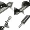 Garden Auger Spiral Soil Auger Umbrella Hole Excavator Solid Shaft Auger Flower For Planting Digging Soil Nursery Flowers