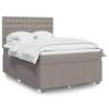 VidaXL Slatted Bed Base with Mattress Taupe 160x200 Cm Fabric 3291737