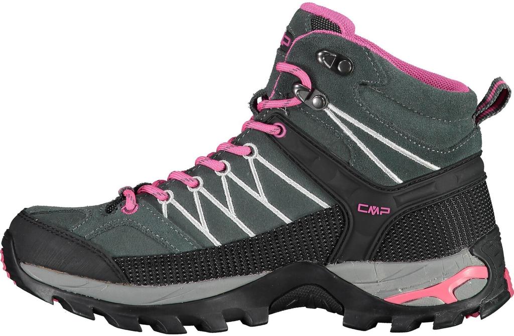 Women's CMP Rigel Mid Waterproof Trekking Shoes Grey/fuxia/ice