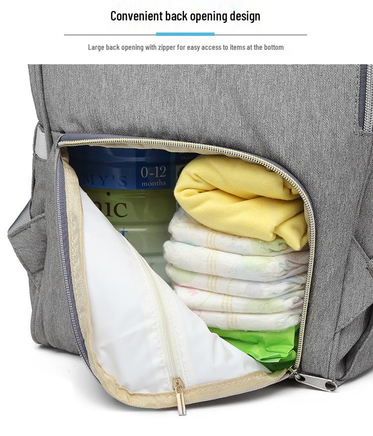 LEQUEEN Lightweight Multifunctional USB Charging Diaper Backpack for Moms