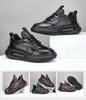 Men's Trendy Leather Mid-Top Height-Boost Sneakers for Autumn/Winter