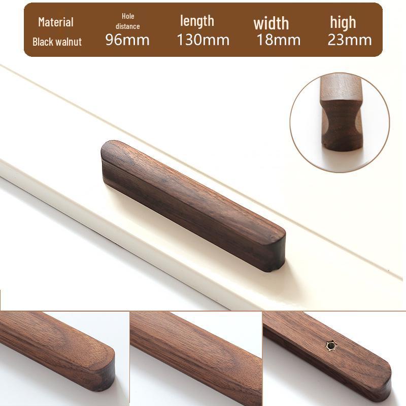 Mâner modern minimalist din lemn masiv pentru ușă și sertar