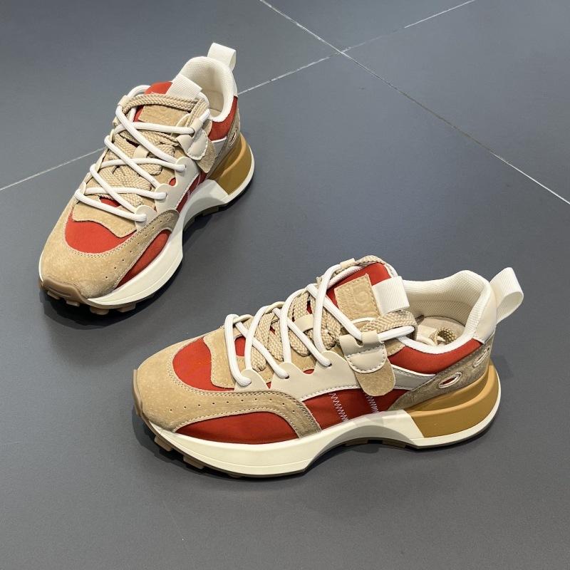 Boty Forrest Gump Dámské Jarní a Podzimní Nová barevně ladící Móda s tenkým pasem Daddy Shoes