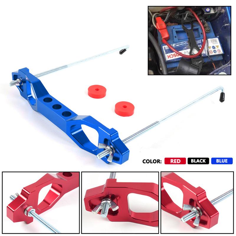 140Mm/190Mm Billet Aluminum Car Battery Tie Down Mount Bracket Brace Battery Fasten Bracket Holder 14Cm 19Cm