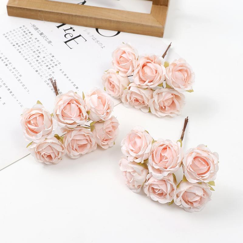 Mori Style Silk Rose Flower Heads for DIY Wreath, Headdress, and Corsage Accessories