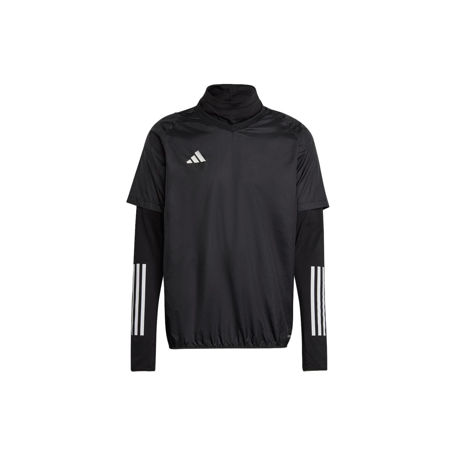 Adidas Jackets Men s Black Stand Collar Moderate Mock Two Piece HI3044 L