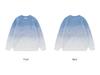 Men's High-End Gradient Color Sweater - Velvet, Round Neck, Long Sleeve Knit Pullover for Autumn/Winter.
