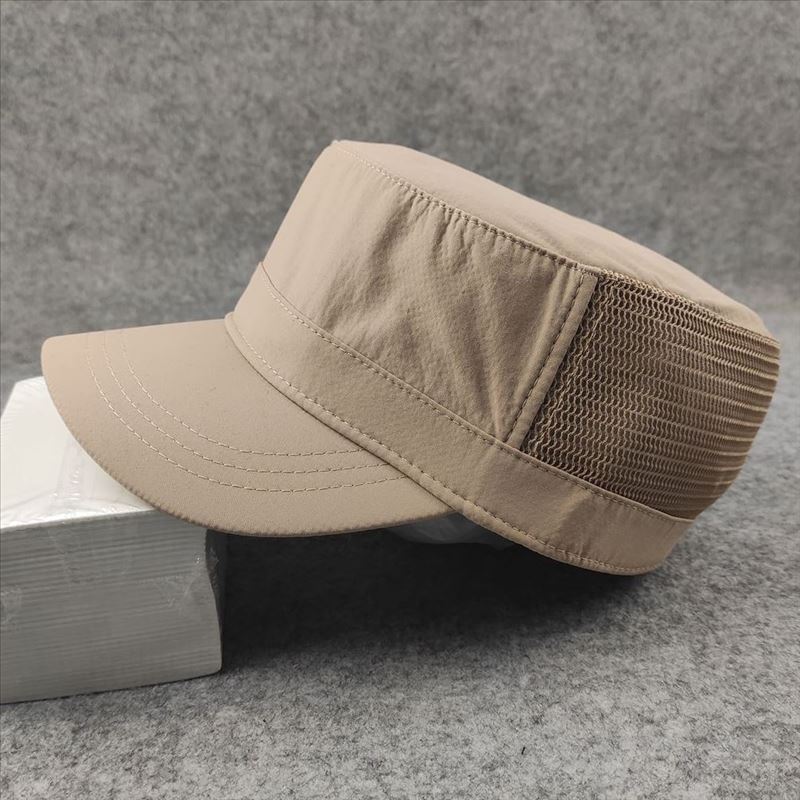 Summer solid color deepened, increased flat-top mesh hat casual fashion simple light board without decoration wide brim breathable men and women tide
