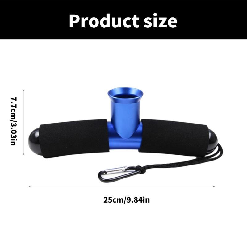 Aluminum Alloy Fishing Belt Rod Holder Fishing T-shaped Belly Top Belt Boats Fishing Rod Holder with Lanyard Easy to Use