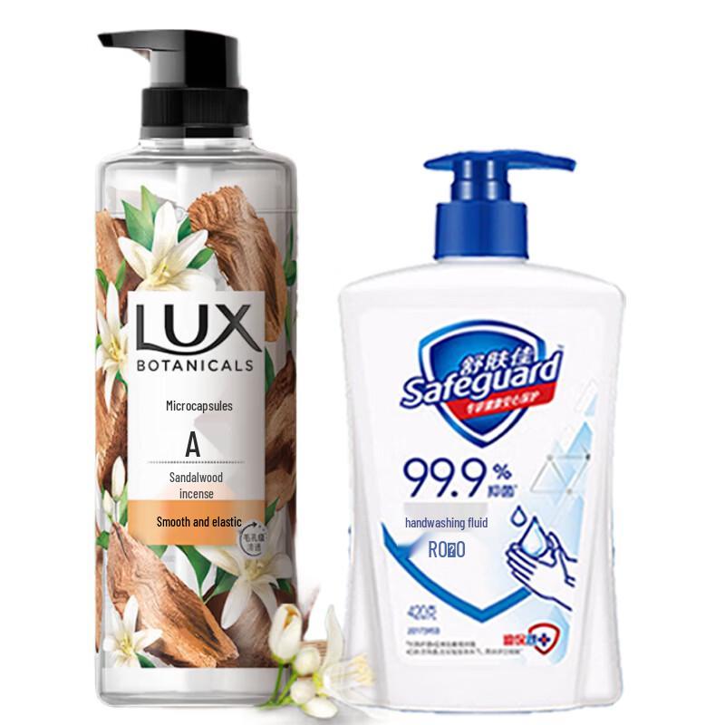 

Lux White Sandalwood Shower Gel & Safeguard Hand Wash Set