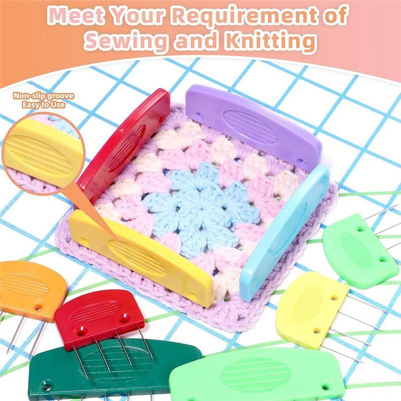 Multifunction 20 Pcs Knit Blocker Pins Combs, Color Knit Blockers Combs For Blocking, Rainbow Knitting Blockers Pins For Blockin