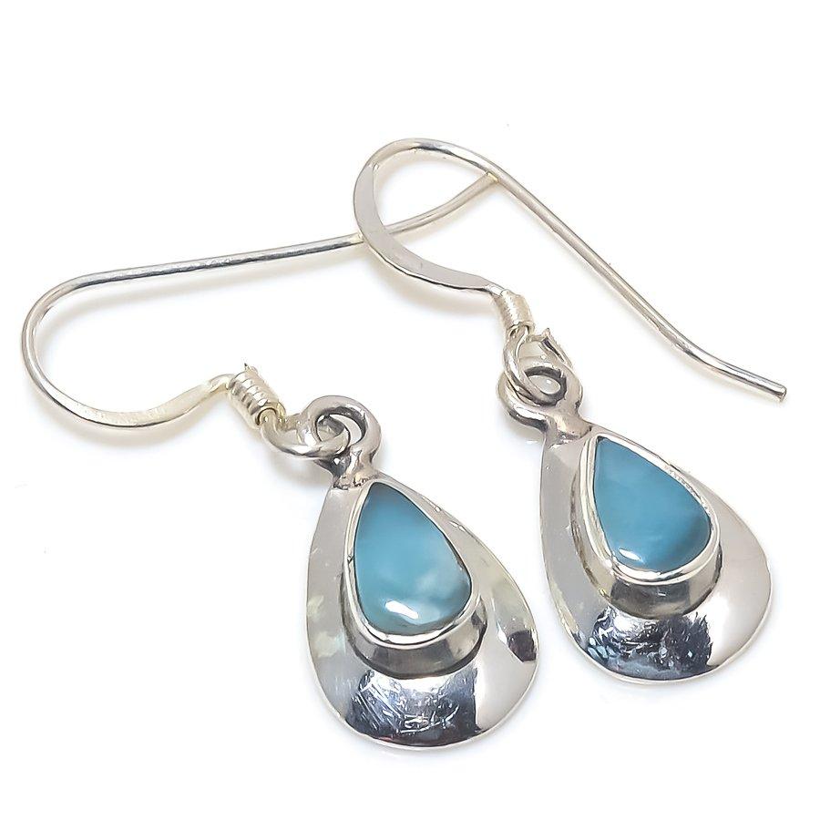 

Серьги из чистого серебра 925 пробы с драгоценным камнем Natural Republic Ларимар 1,25 дюйма d1O76