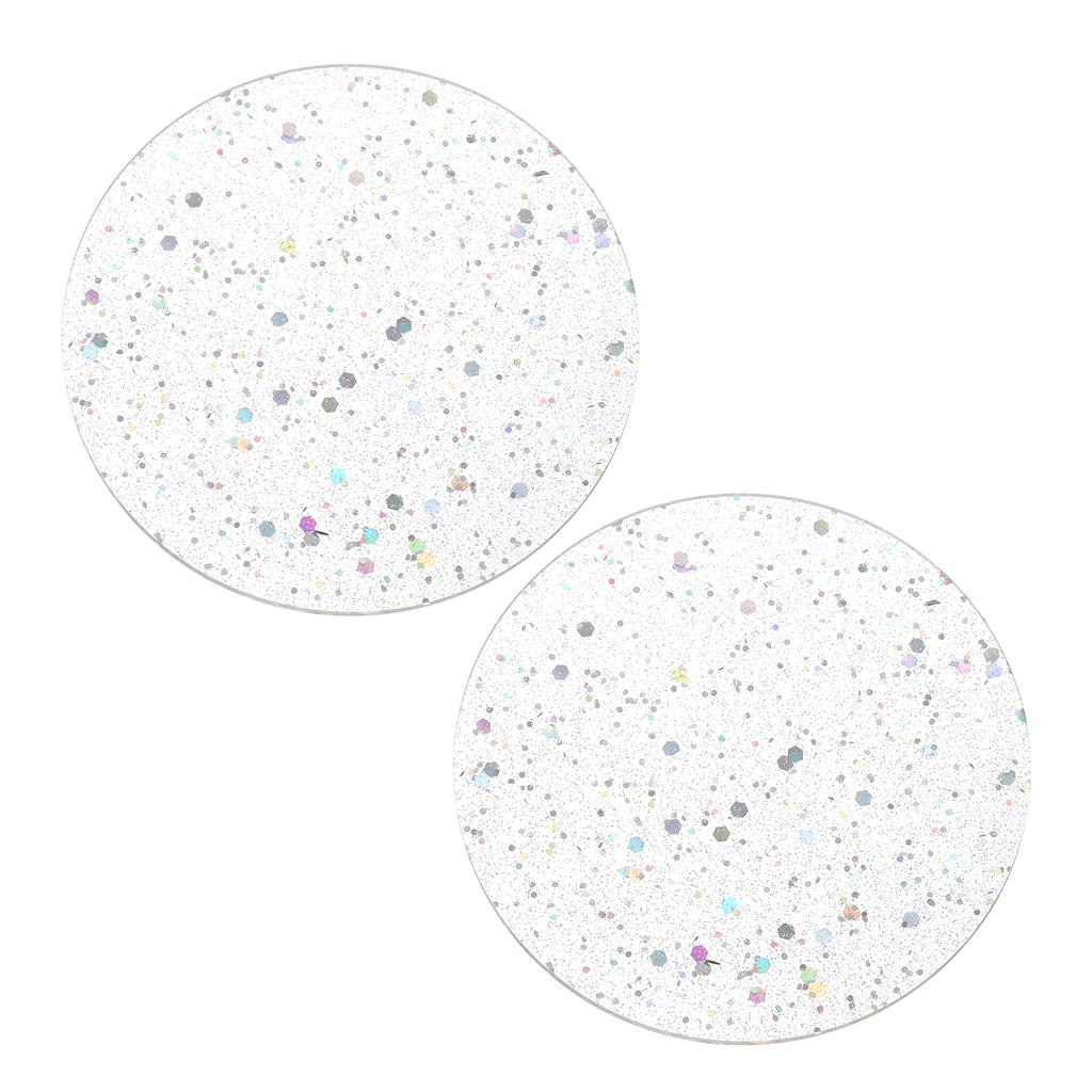 2pcs Foil Acrylic Cup Coasters Round Acrylic Drink Coaster Decorative Plates for Tabletop Protection Bar Home Decor