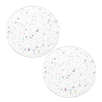 2 Stück Folien-Acryl-Becheruntersetzer Runde Acryl-Getränkeuntersetzer Dekorative Teller für Tischplatten-Schutz Bar Hausdekoration