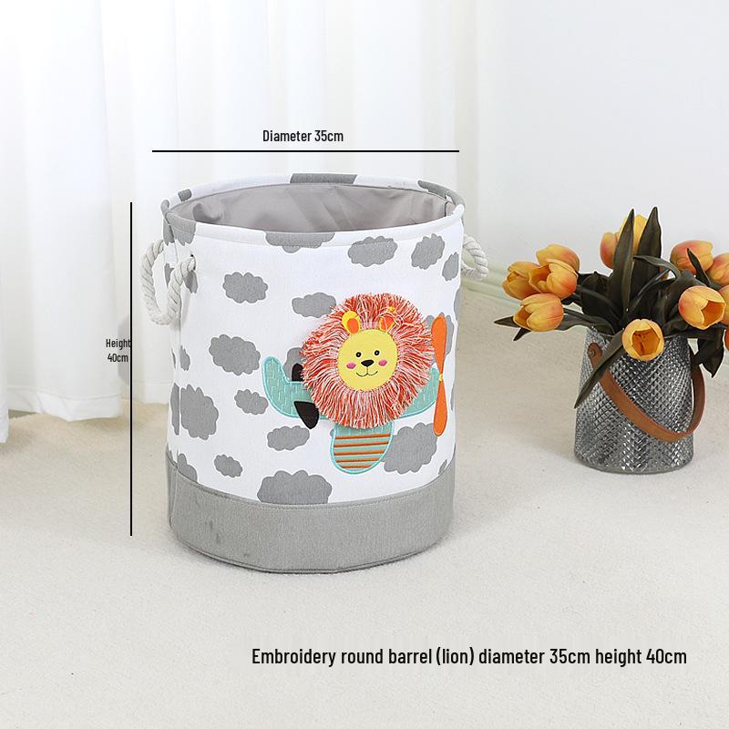 

Детская мультяшная тканевая корзина для хранения - Органайзер для игрушек и одежды