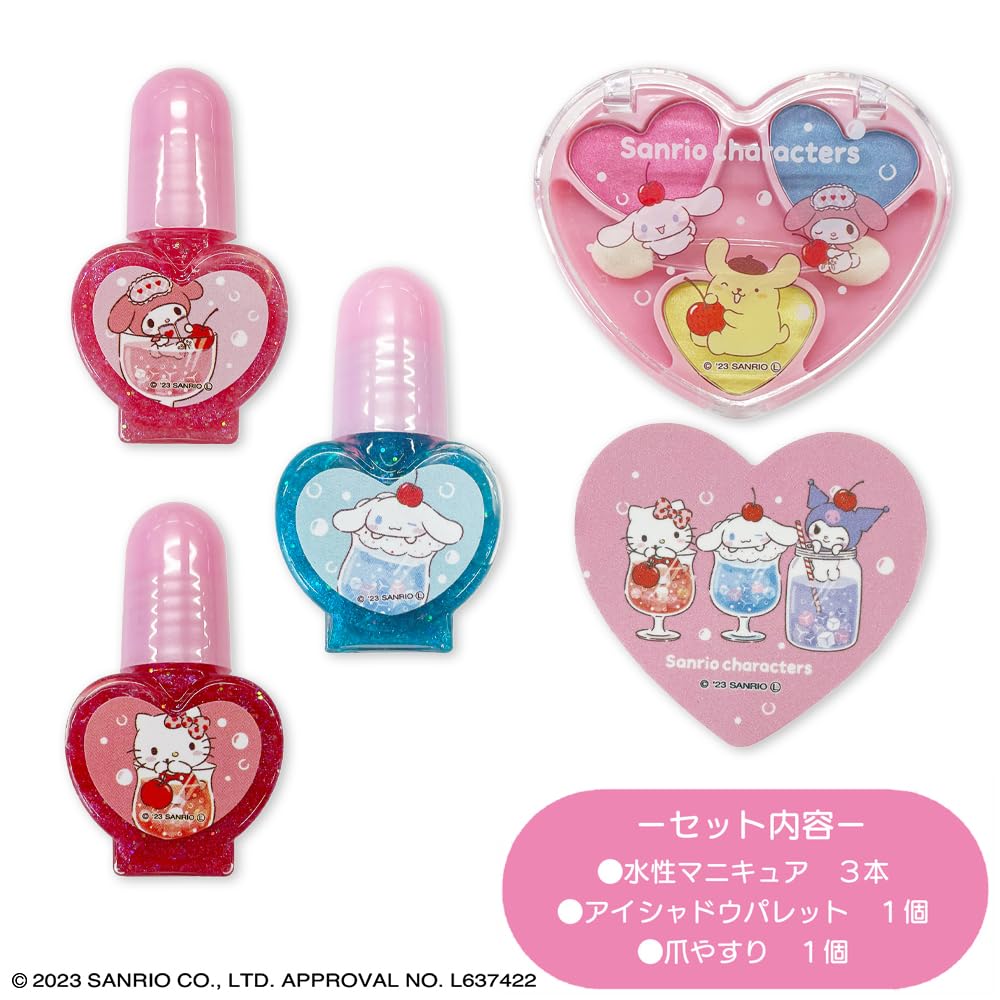 Sanrio Characters Shoulder Bag Cosmetic Set SA19874 Makeup by Shobido Kids Cosmetics Kids Nail Art Shadow Palette My Melody Kuromi Pompompurin