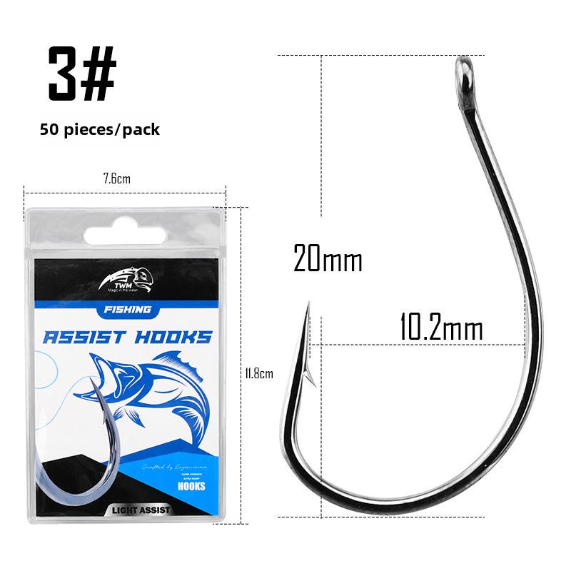 TWM 8003 Dreifach umgekehrter Weichköder-Angelhaken für Schmerlen und Kunstköder.