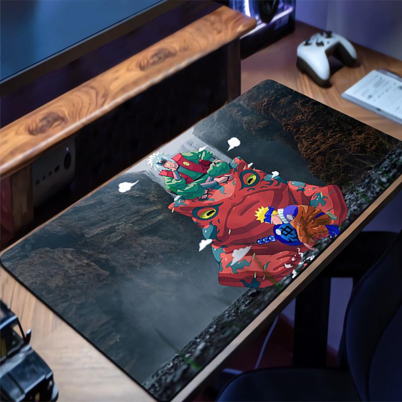 Mouse Pad Gamer Anti-slip Anime Desk Mat Gaming PC Accessories Tablet Pad Naruto Jiraiya Large HD Mousepad Extended Keyboard Mat