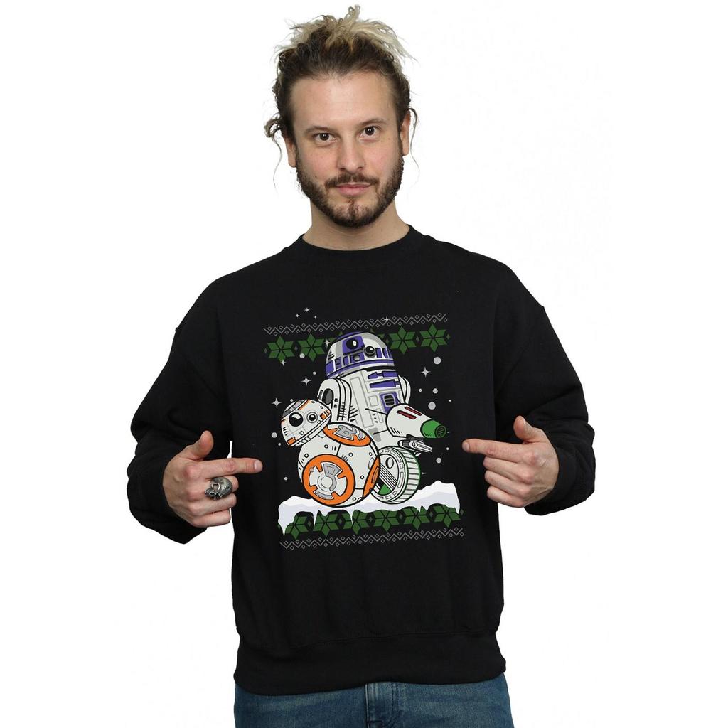 Star Wars Mens The Rise Of Skywalker Rolling This Christmas Sweatshirt
