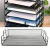 File Document Tray MultiLayer Desktop Storage Organizer Basket Horizontal Letter Rack