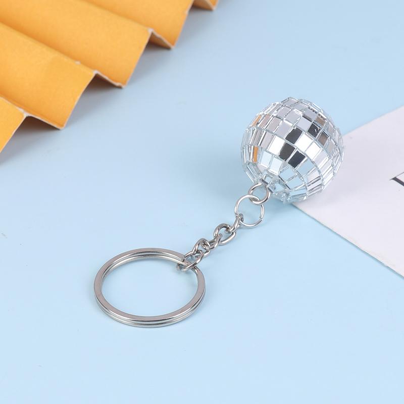 1 stk utsøkt nøkkelring anheng dekor søtt anheng dekorativ veske Disco ball nøkkelring dekorativ ball hengende