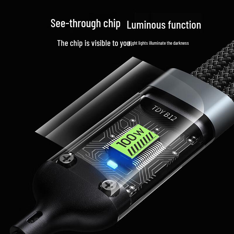 Braided 3-in-1 Fast Charging Cable for Apple, Huawei, Type-C, and Android Devices