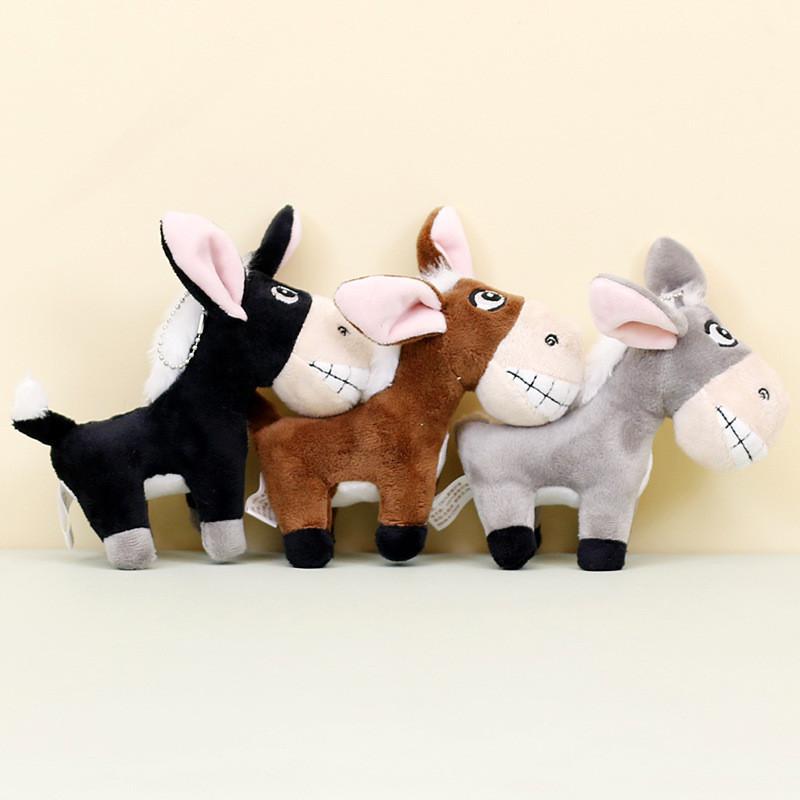 Adorable Plush Donkey Keychain Cute Soft Toy Charm With Pp Cotton Filling
